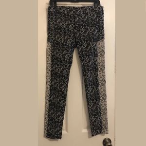Fabulous Parker black & white print skinny pants 6